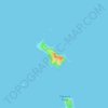 Topografische kaart Pakatoa Island, hoogte, reliëf