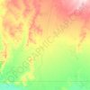 Topografische kaart Paroo Shire, hoogte, reliëf