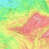Topografische kaart Wallonie, hoogte, reliëf