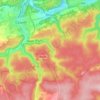 Topografische kaart Petigny, hoogte, reliëf