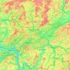 Topografische kaart Blies, hoogte, reliëf
