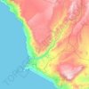Topografische kaart Provincia de Ilo, hoogte, reliëf