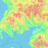 Topografische kaart Dumfries and Galloway, hoogte, reliëf