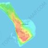 Topografische kaart James Island, hoogte, reliëf