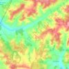 Topografische kaart Nonac, hoogte, reliëf