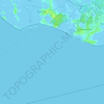 Topografische kaart Rijs, hoogte, reliëf
