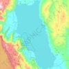 Topografische kaart Lake Poso, hoogte, reliëf