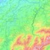 Topografische kaart Sensebezirk, hoogte, reliëf