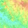 Topografische kaart Meursac, hoogte, reliëf