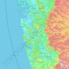 Topografische kaart Raigad, hoogte, reliëf