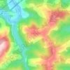 Topografische kaart Orendáin, hoogte, reliëf