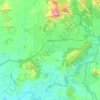 Topografische kaart Sedona, hoogte, reliëf