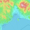 Topografische kaart Hokuto, hoogte, reliëf