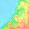 Topografische kaart Cedynia, hoogte, reliëf