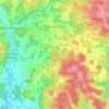 Topografische kaart Prats-de-Carlux, hoogte, reliëf