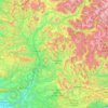 Topografische kaart Alpes de Alta Provenza, hoogte, reliëf