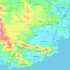 Topografische kaart Yabucoa, hoogte, reliëf