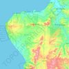 Topografische kaart Montecristi, hoogte, reliëf
