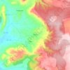 Topografische kaart Sienes, hoogte, reliëf