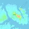 Topografische kaart Isla Wager, hoogte, reliëf