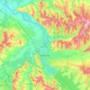 Topografische kaart Irkoutsk, hoogte, reliëf