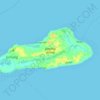 Topografische kaart Jomalig Island, hoogte, reliëf