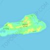 Topografische kaart Jomalig Island, hoogte, reliëf