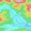 Topografische kaart Lalevade-d'Ardèche, hoogte, reliëf