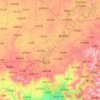 Topografische kaart Zhangbei County, hoogte, reliëf