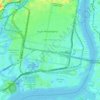 Topografische kaart South Philadelphia, hoogte, reliëf