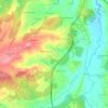 Topografische kaart Azoia, hoogte, reliëf