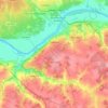 Topografische kaart Kaschira, hoogte, reliëf
