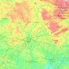 Topografische kaart Mayenne, hoogte, reliëf