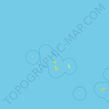 Topografische kaart Îles Sous-le-Vent, hoogte, reliëf