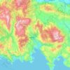 Topografische kaart Δήμος Δελφών, hoogte, reliëf