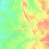 Topografische kaart Alconchel, hoogte, reliëf