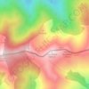 Topografische kaart Lagos de Sisterna, hoogte, reliëf