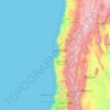 Topografische kaart Provincia de Valparaíso, hoogte, reliëf
