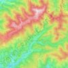 Topografische kaart Rettenegg, hoogte, reliëf