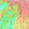 Topografische kaart Kachin State, hoogte, reliëf