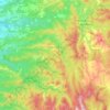 Topografische kaart Talamanca, hoogte, reliëf