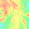 Topografische kaart Blinman, hoogte, reliëf