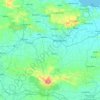 Topografische kaart Bojonegoro, hoogte, reliëf