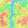 Topografische kaart Mourmansk, hoogte, reliëf