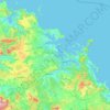 Topografische kaart Bay of Islands-Whangaroa Community, hoogte, reliëf