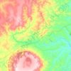 Topografische kaart Guimarânia, hoogte, reliëf