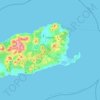 Topografische kaart Gökçeada, hoogte, reliëf