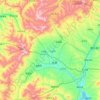 Topografische kaart Lan County, hoogte, reliëf