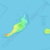 Topografische kaart Ventotene, hoogte, reliëf