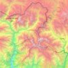 Topografische kaart Ganesh Himal, hoogte, reliëf